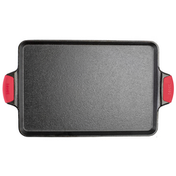 Lodge Cast Iron Baking Pan with Silicone Handles, 15.5&#34; x 10.5&#34;