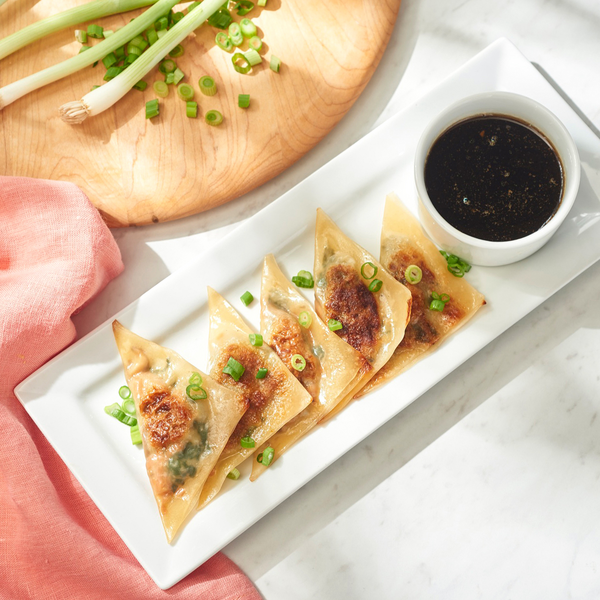 Vegetable Pot Stickers with Sesame-Ginger Dipping Sauce