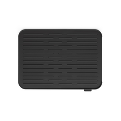 Brabantia SinkSide Silicone Dish Drying Mats However because it is not large enough to deal with the end of the stainless draining board under the dish rack, it has to be laid at 90º to how it is designed to drain