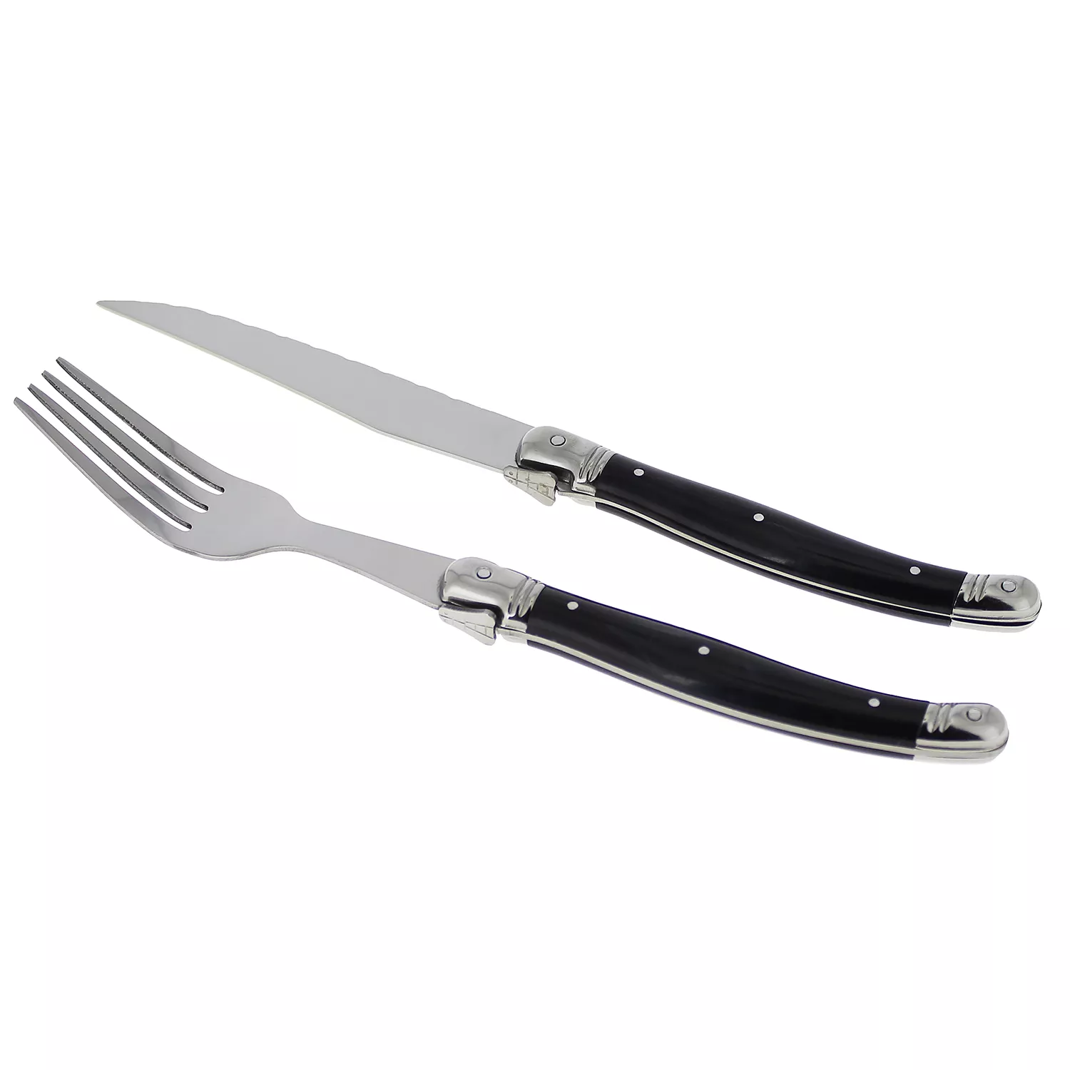 Damascus Cutlery】Damascus Steel 8pcs 5 Steak Knife and Fork Set