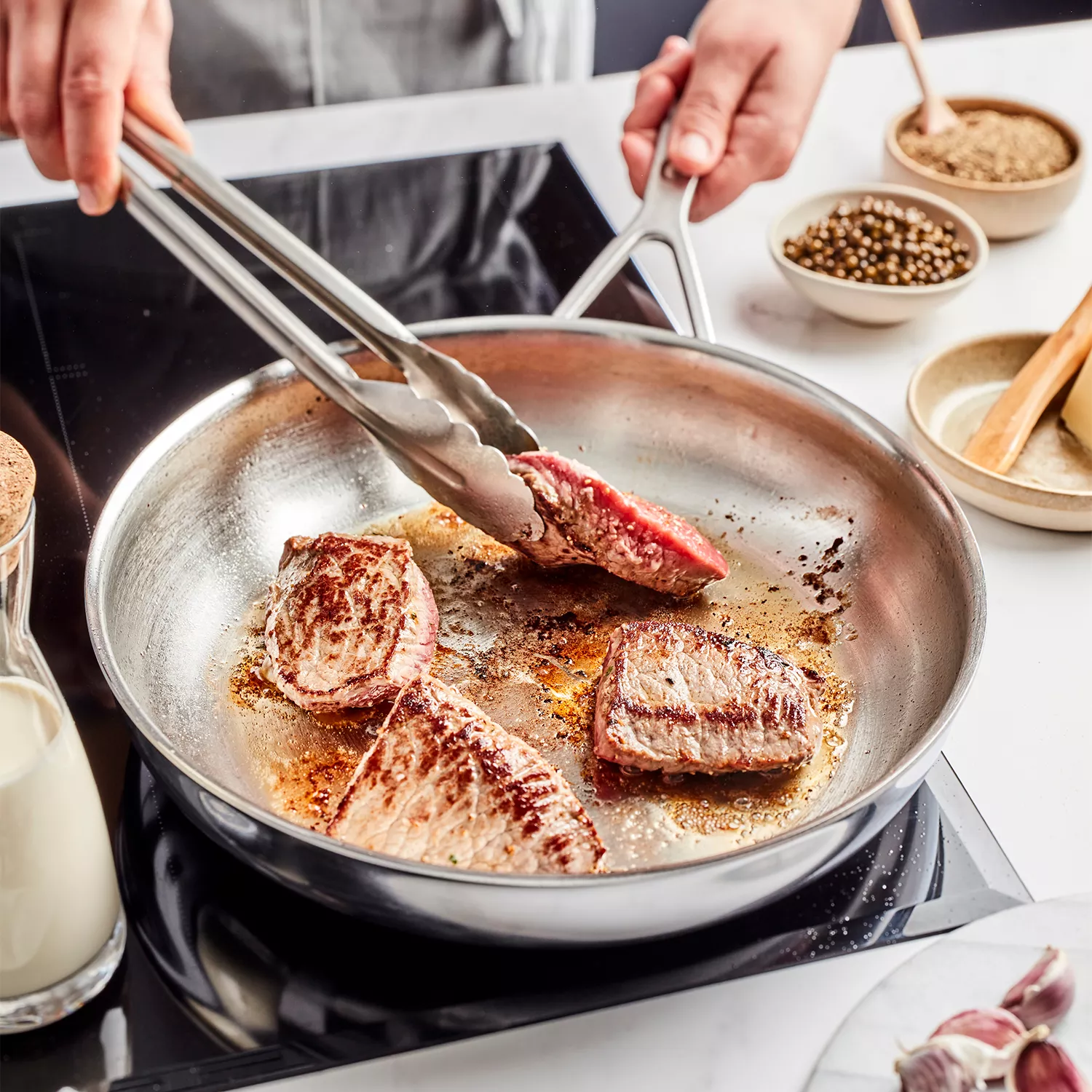 Demeyere Industry5 Stainless Steel Skillets