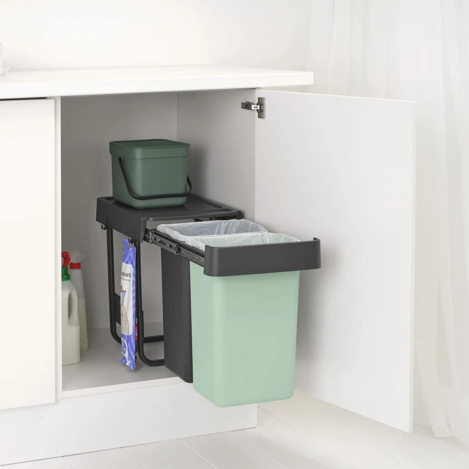 Brabantia Sort & Go 2x15 Liter Built-in Trash Can