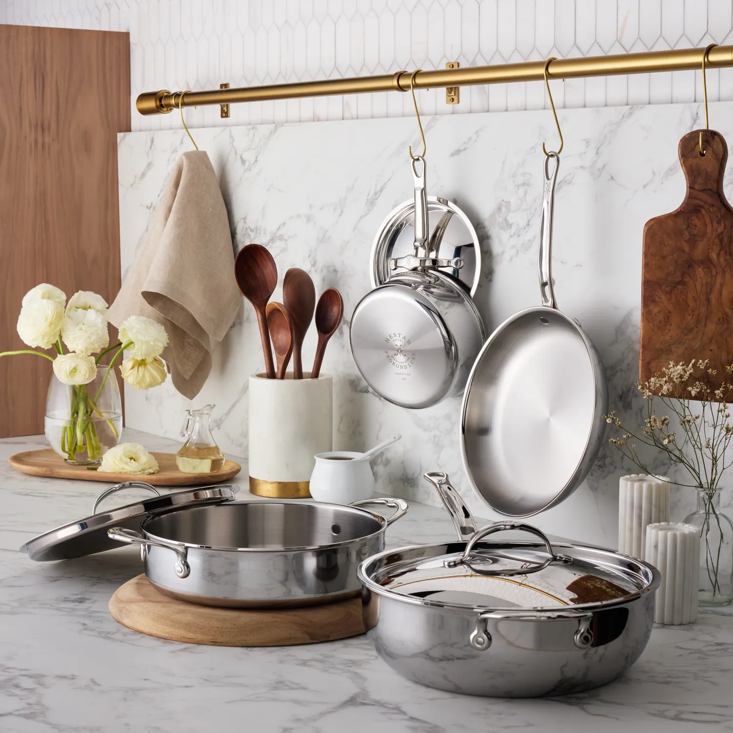 Hestan ProBond® Luxe Stainless Steel 7-Piece Cookware Set