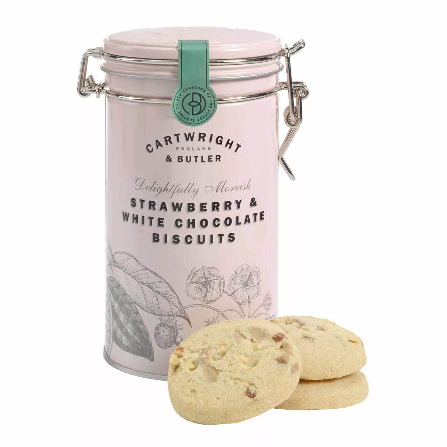 Cartwright & Butler Strawberry & White Chocolate Biscuits | Sur La Table