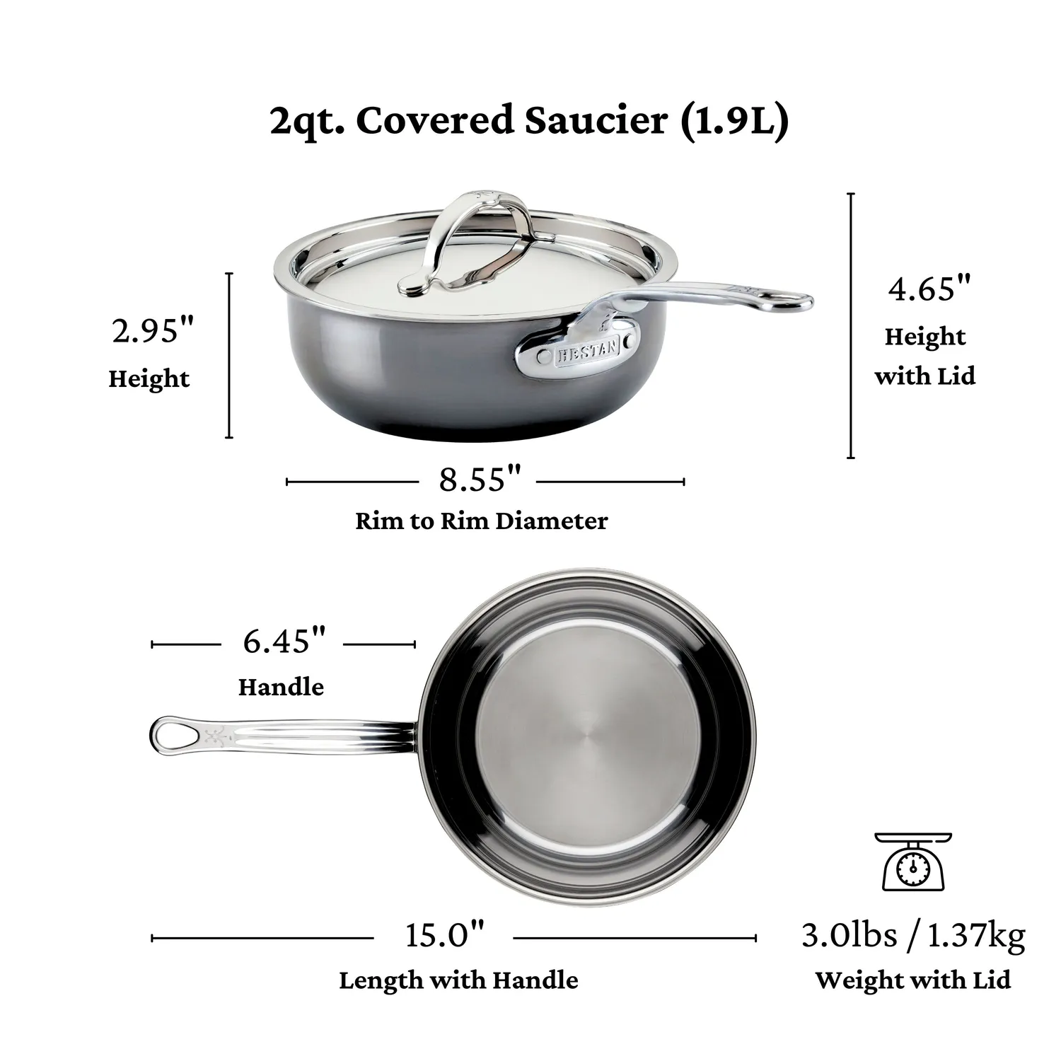Hestan NanoBond Titanium & Provisions Stainless Steel Mixed 34-Piece Cookware Set