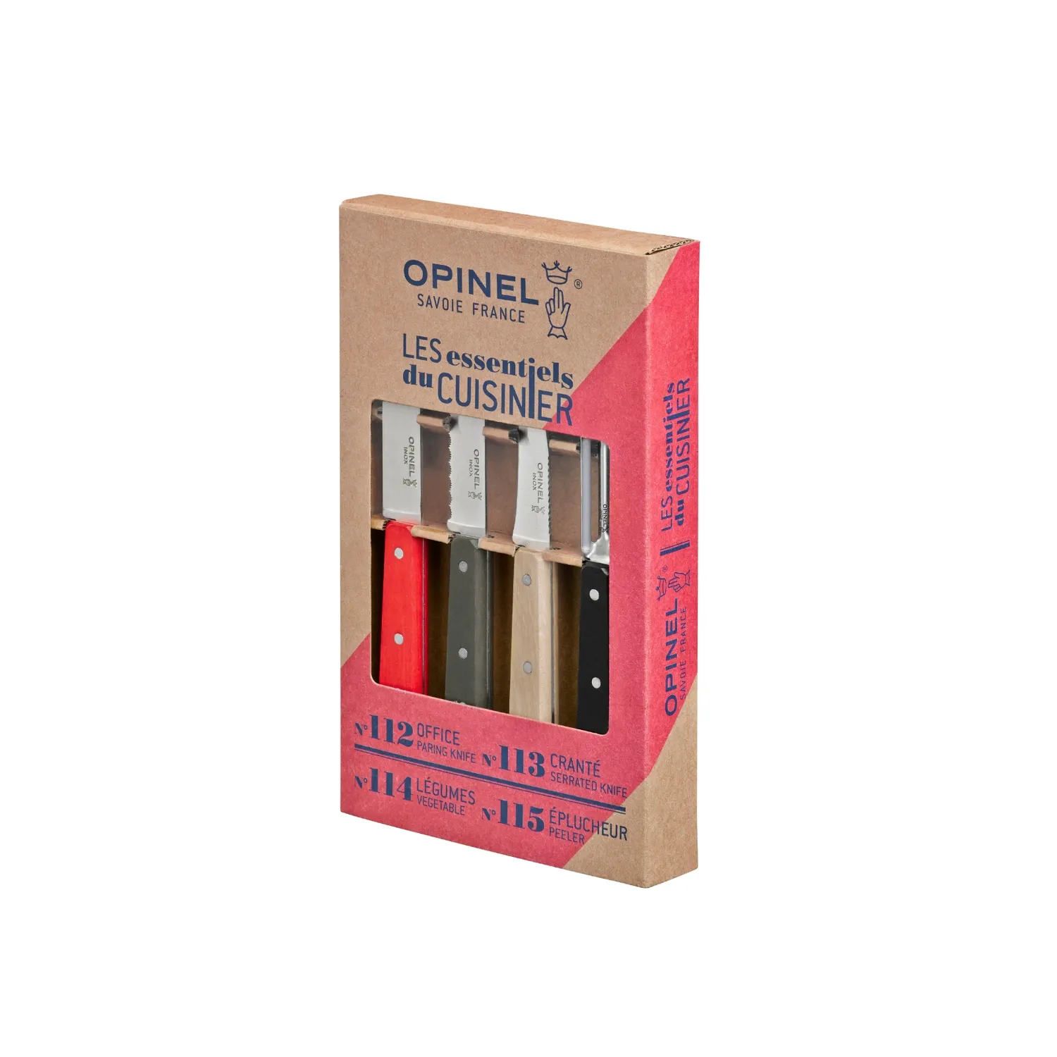 Opinel Les Essentiels 4-Piece Paring & Peeler Knife Set 