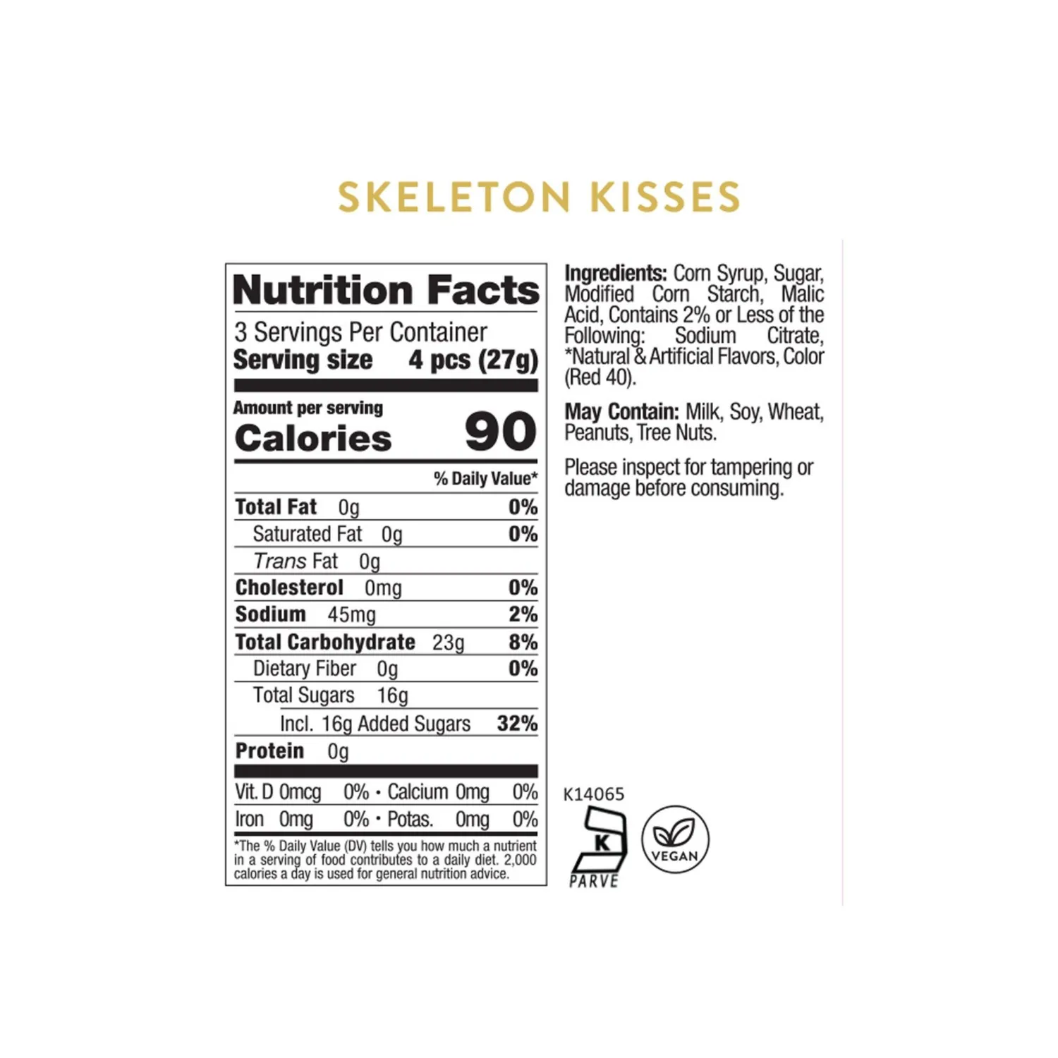 Sugarfina Skeleton Kisses Gummies, Set of 4