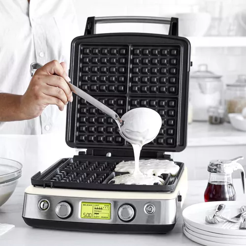 GreenPan Elite Ceramic Nonstick 4-Square Waffle Maker