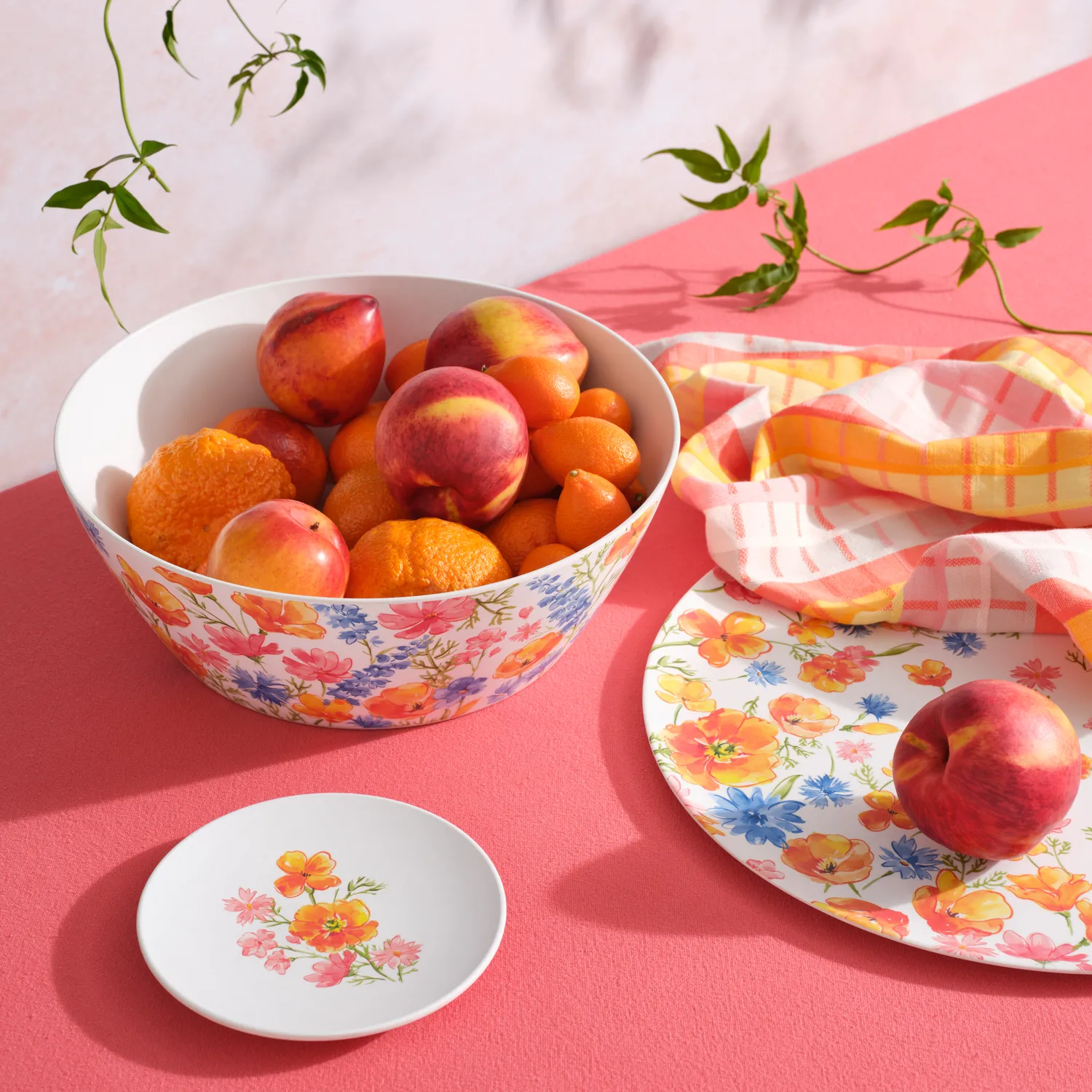 Sur La Table Wild Poppies Melamine Appetizer Plates, Set of 4