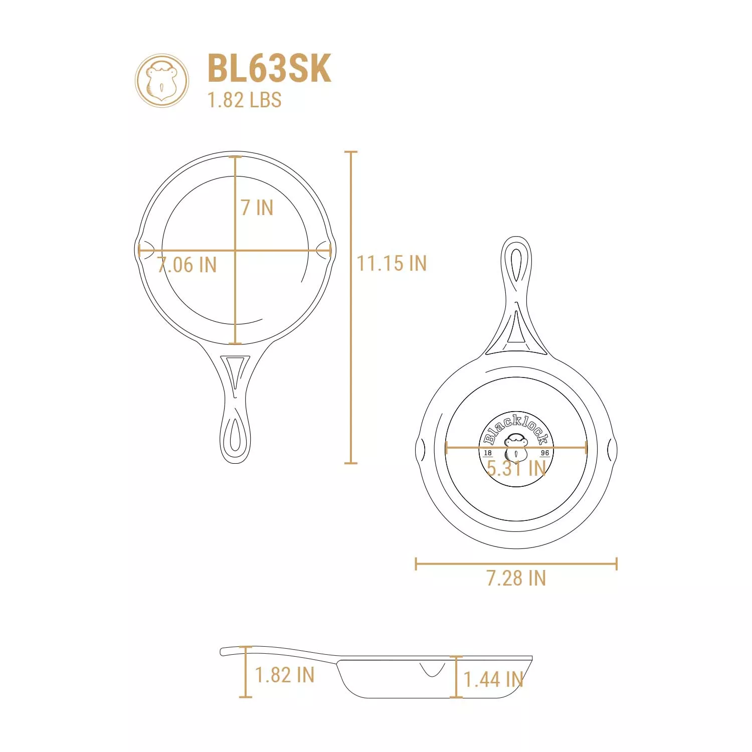 Lodge Blacklock Cast Iron Skillet