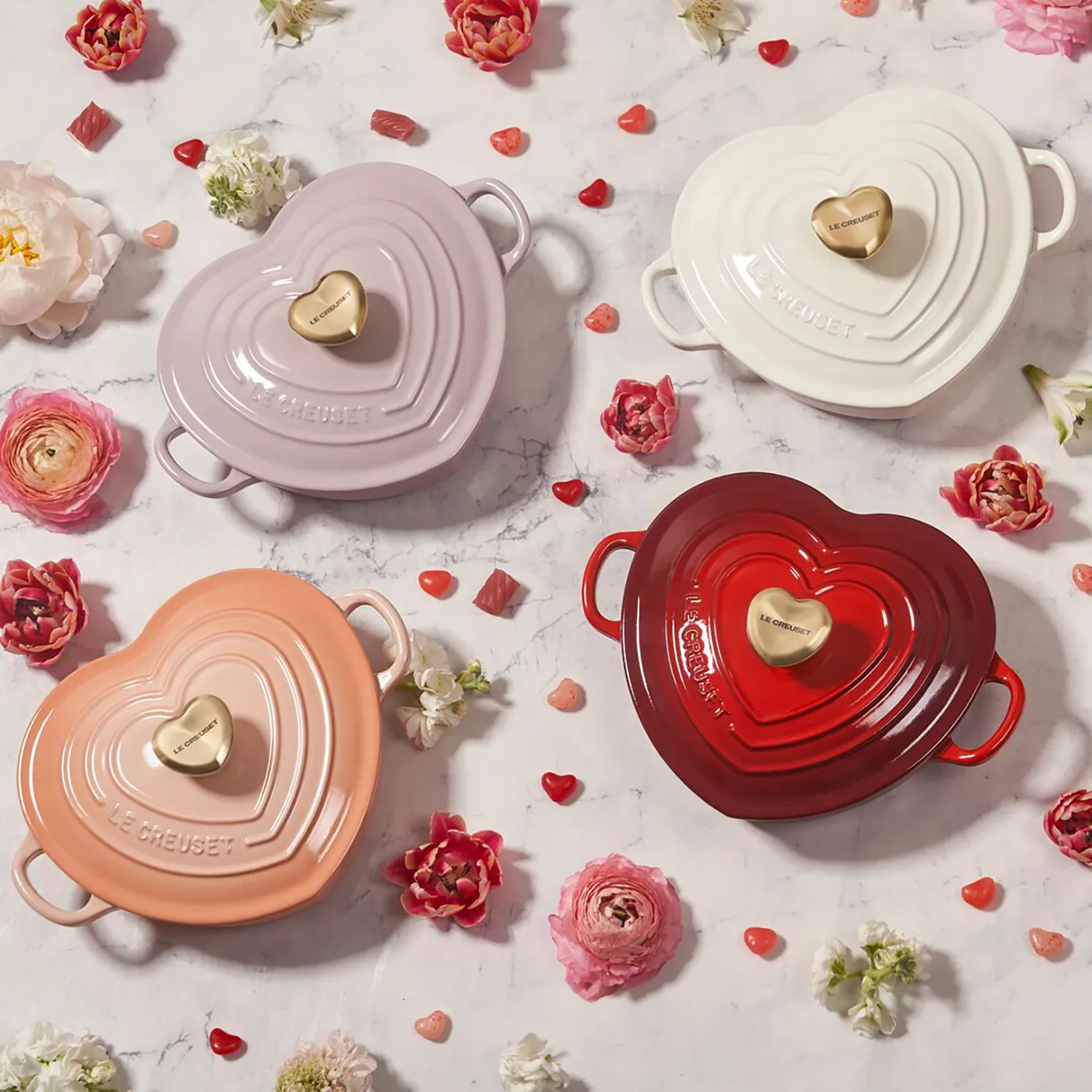 Le Creuset Traditional Enameled Cast Iron Shallow Heart Cocotte, 1.25 Qt.