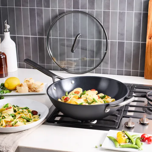 Zwilling Milano Ceramic Nonstick Wok with Lid, 12"