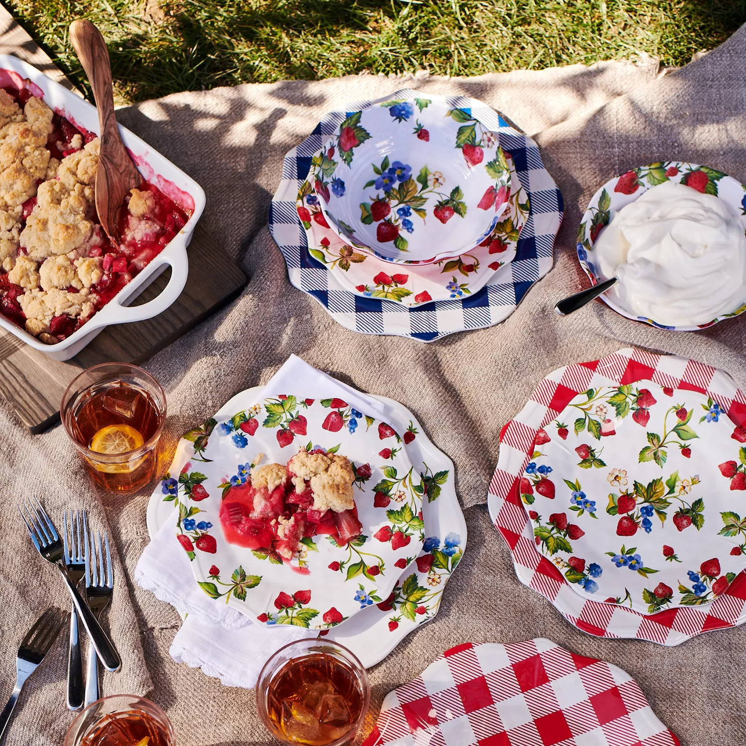 Sur La Table Strawberry Melamine Dinner Plate