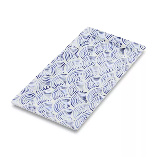 Sur La Table Oceana Scallop Rectangle Platter, 14"