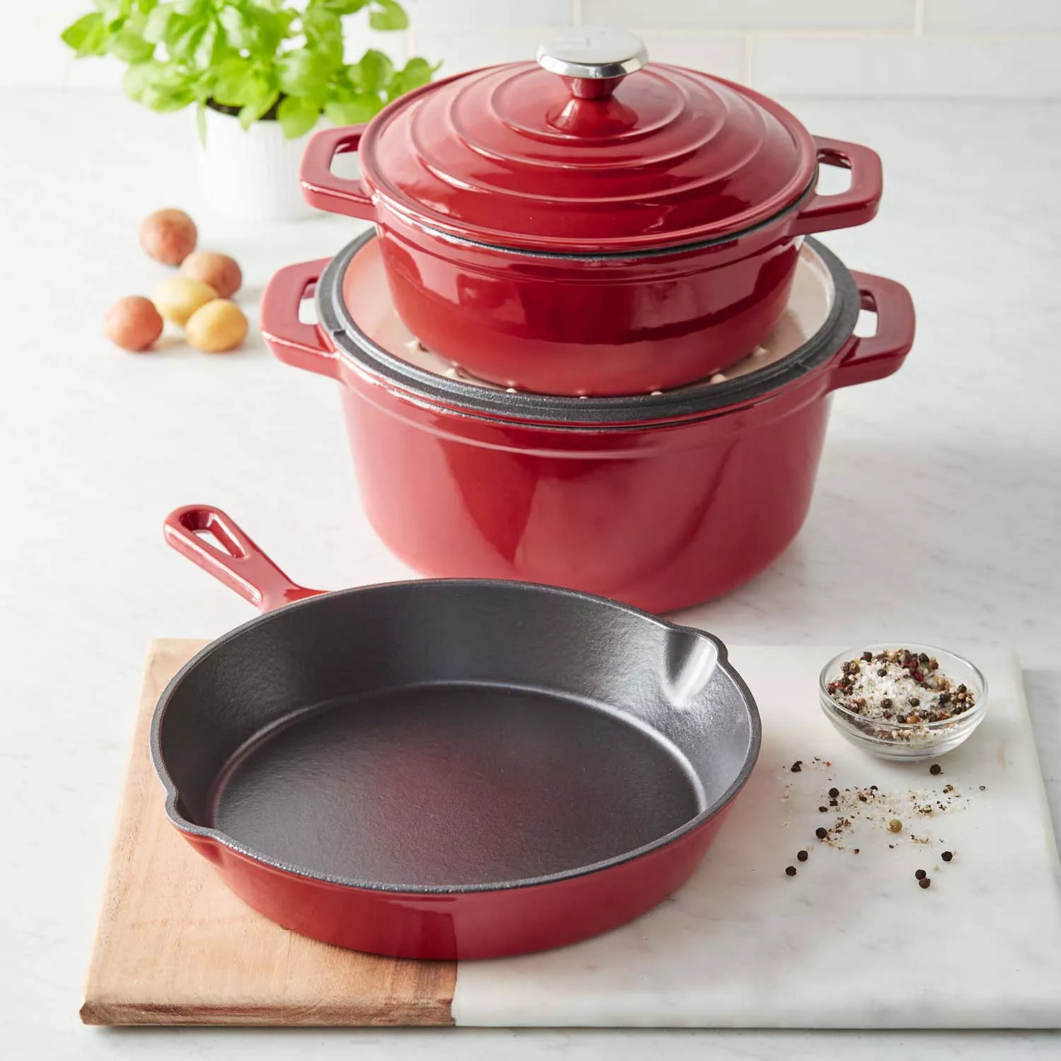 Sur La Table Enameled Cast Iron 5-Piece Set