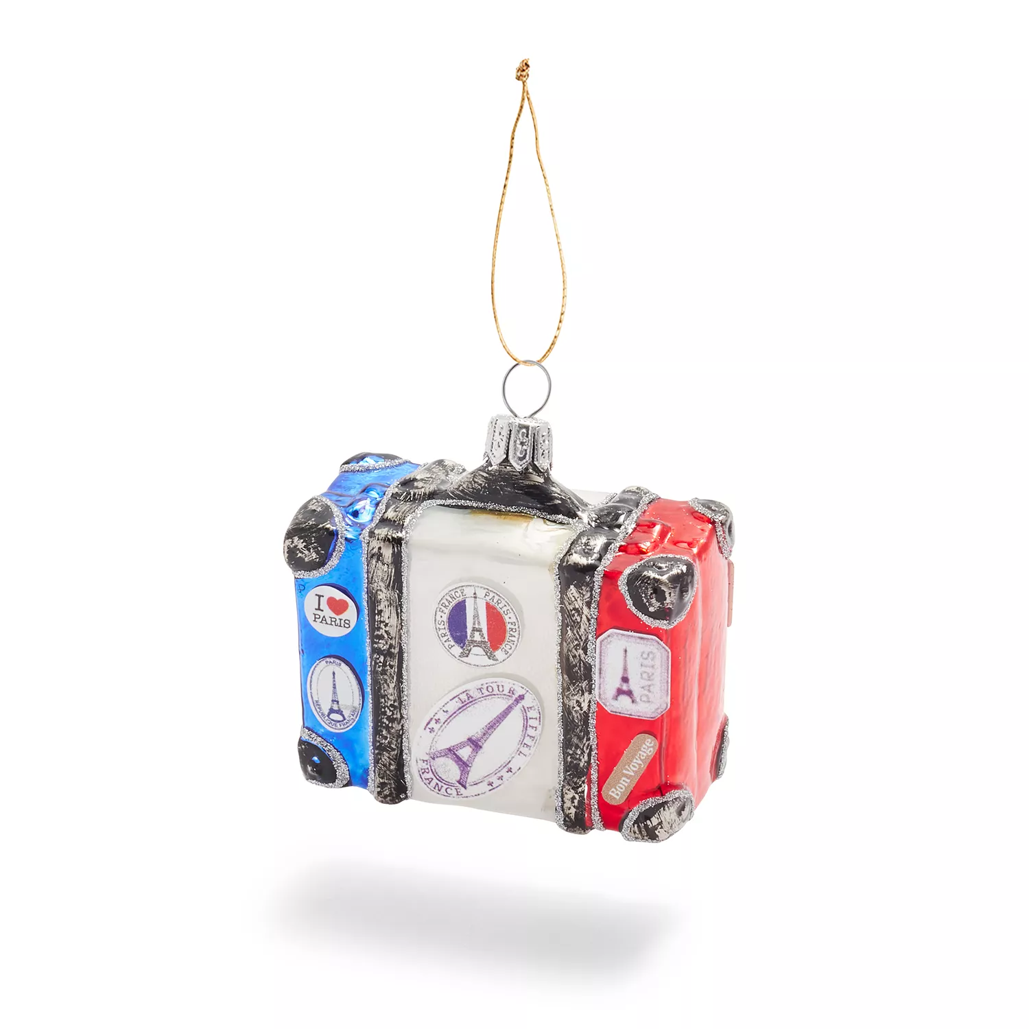 Sur La Table Suitcase Glass Ornament