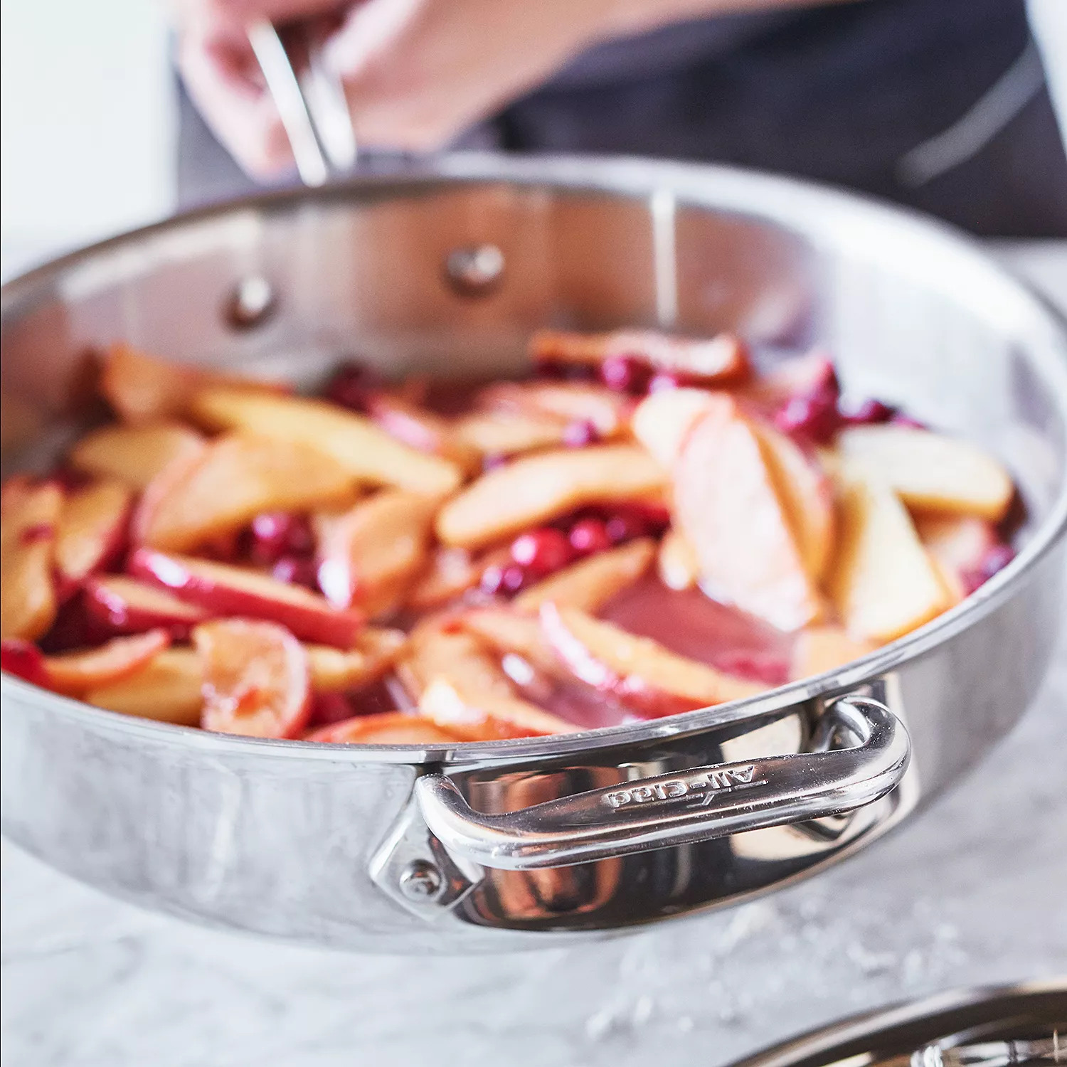 All-Clad D3 Stainless Steel Covered Sauté Pan