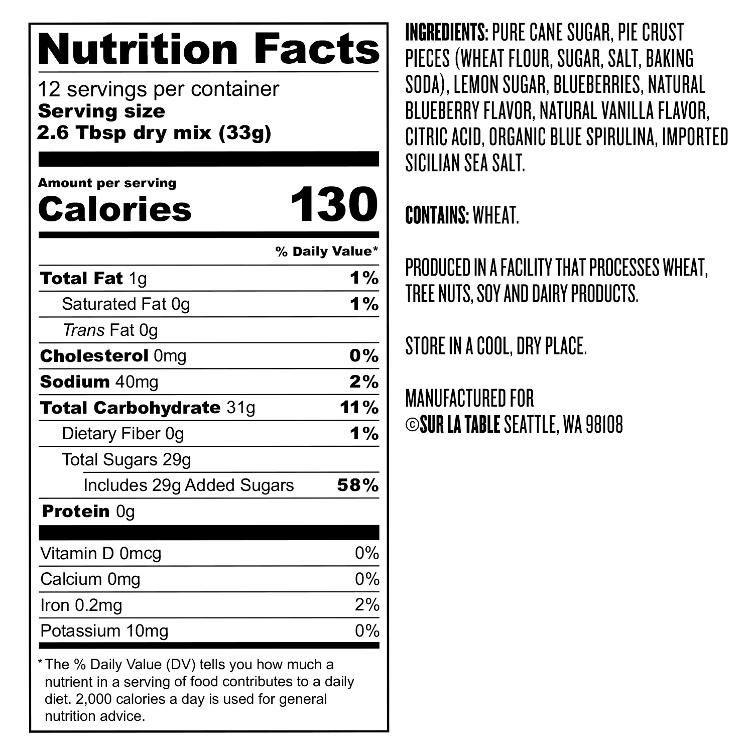 Sur La Table Blueberry Cobbler Ice Cream Starter