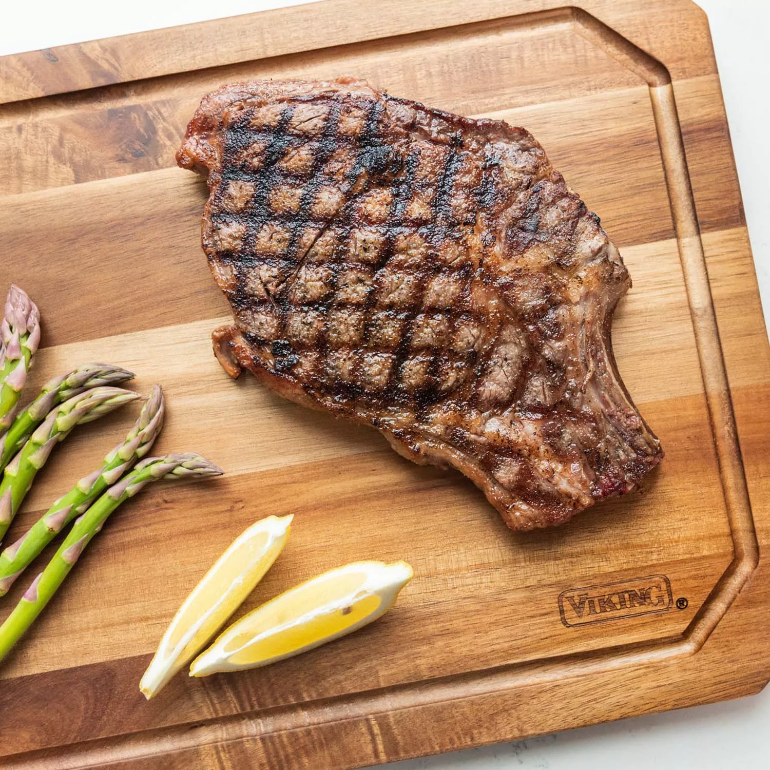 Viking Acacia Wood Cutting Board with Juice Groove