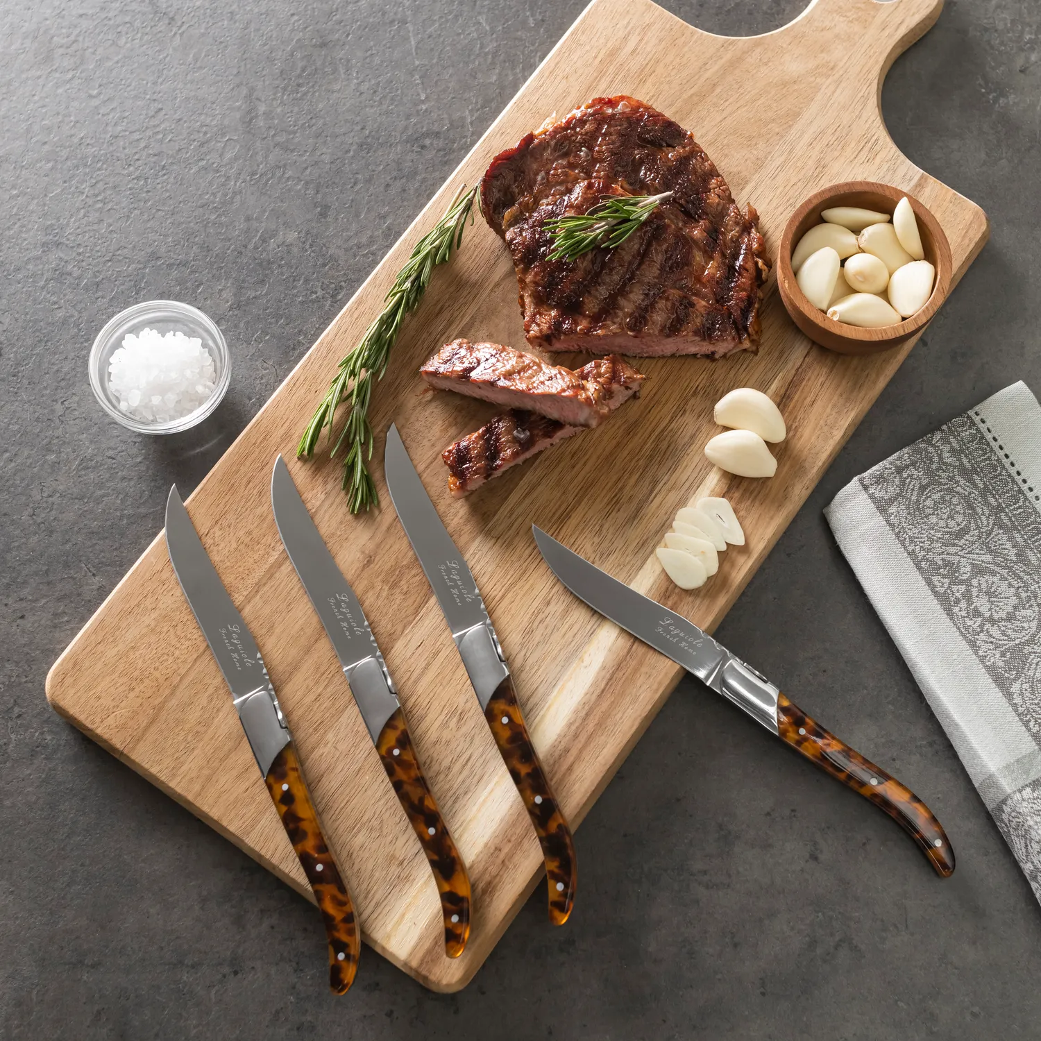French Home Laguiole Steak Knives, Set of 4