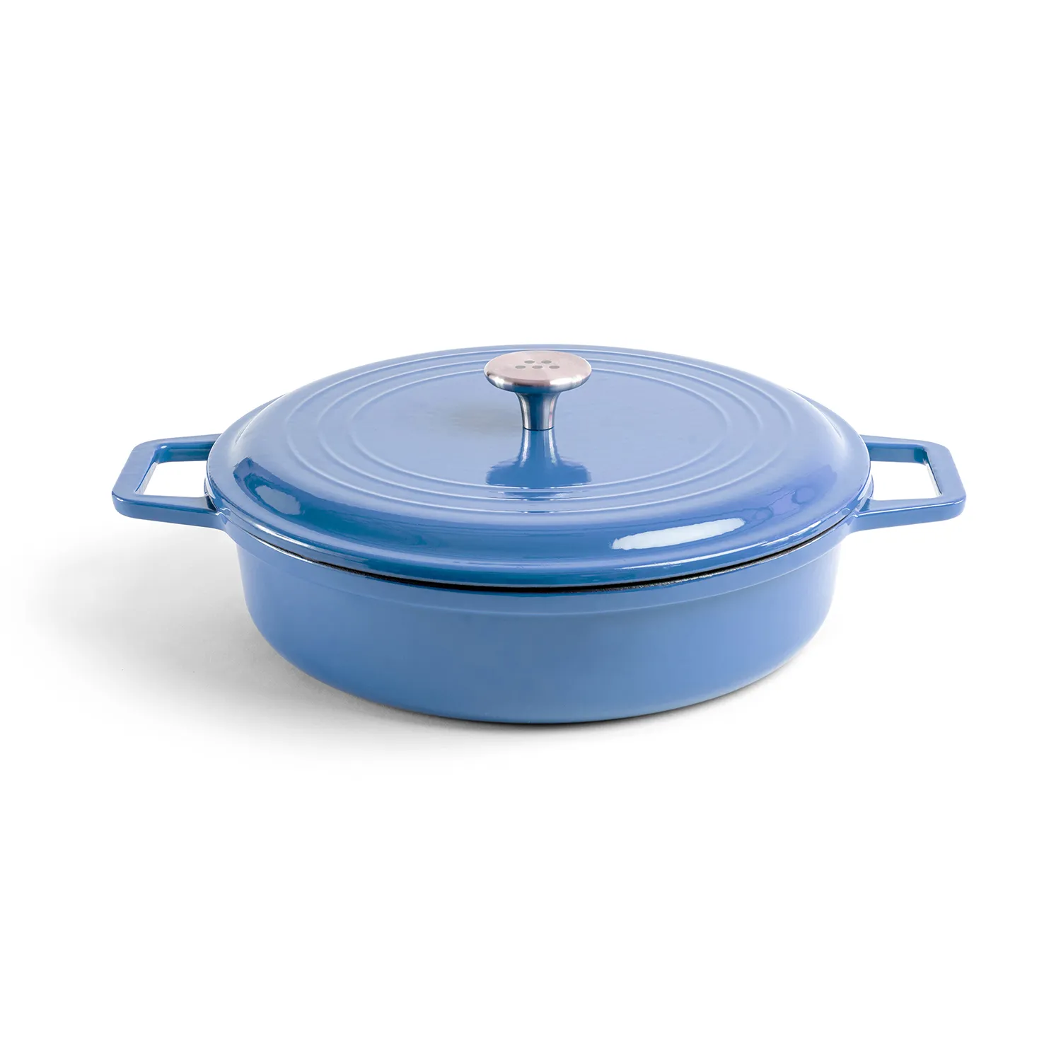 Misen Enameled Cast Iron Braiser, 5 qt.