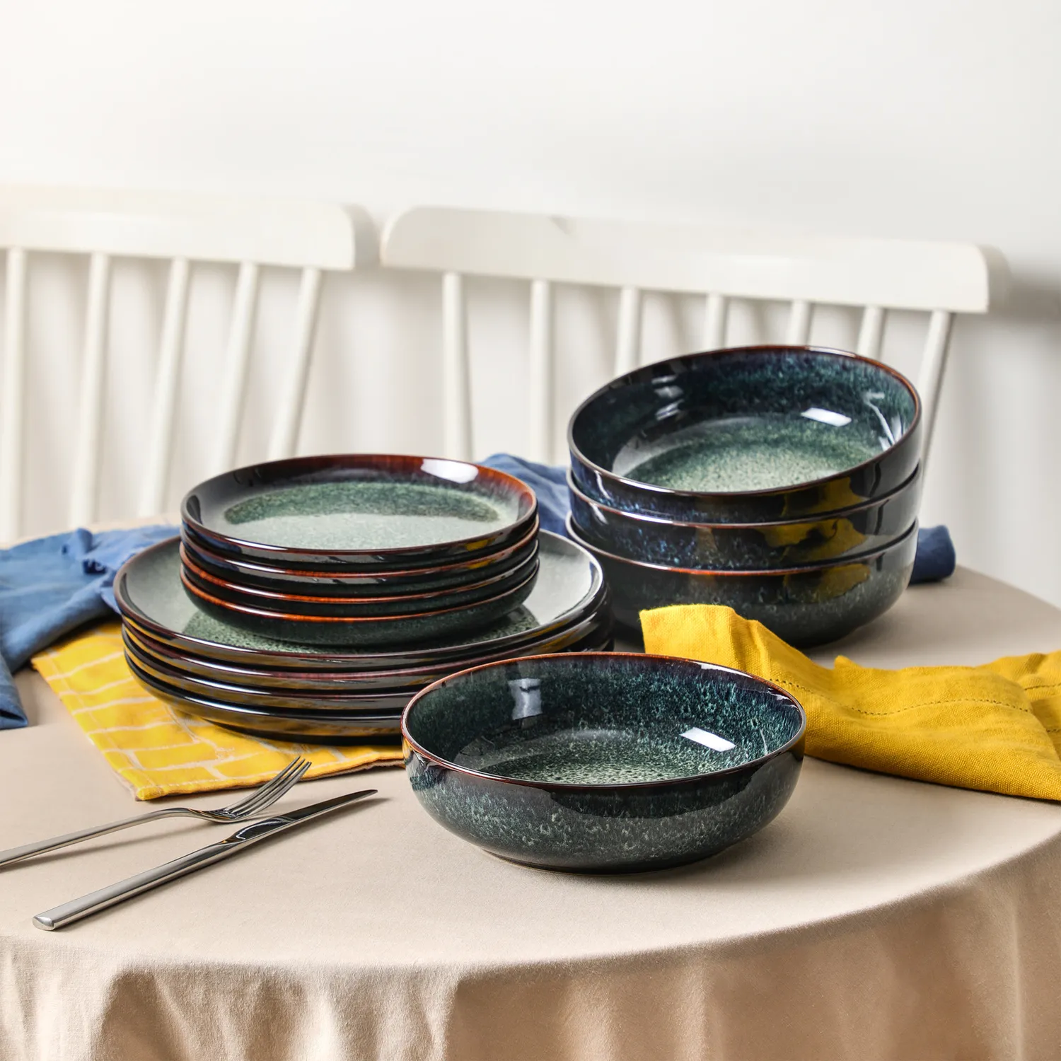Stone Lain Remy Stoneware 12-Piece Dinnerware Set