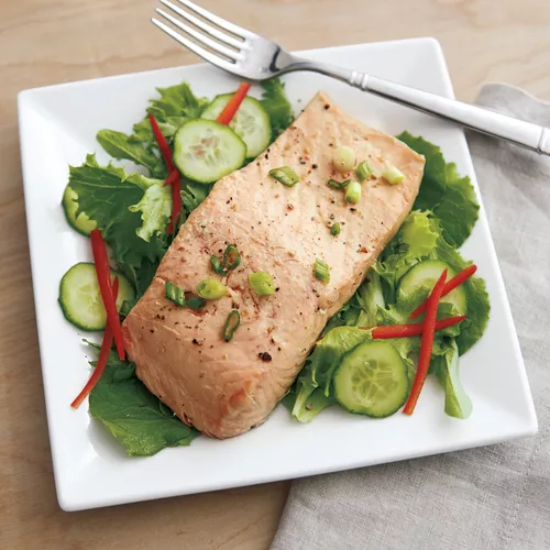 Asian-Style Poached Salmon