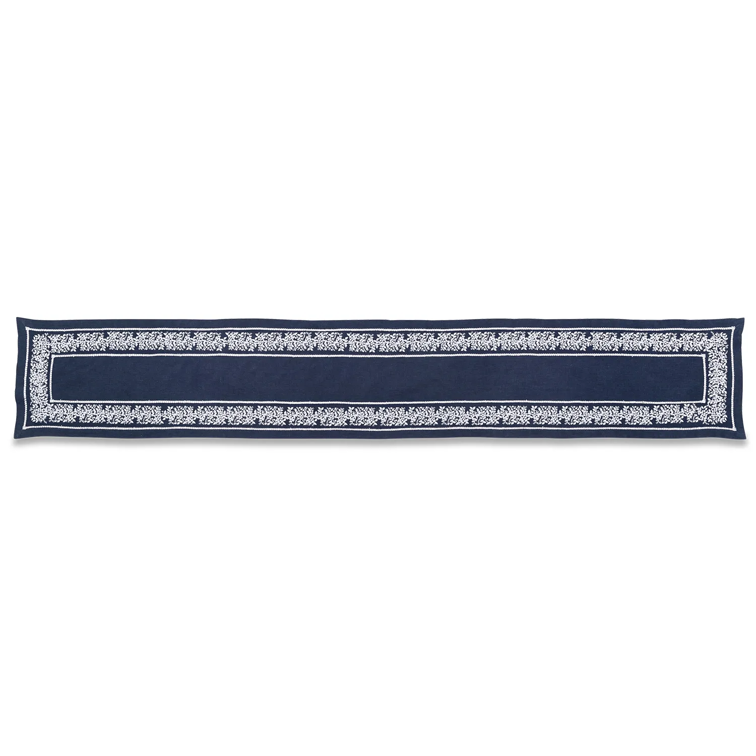 Henry Handwork Jardin Embroidered Linen Runner