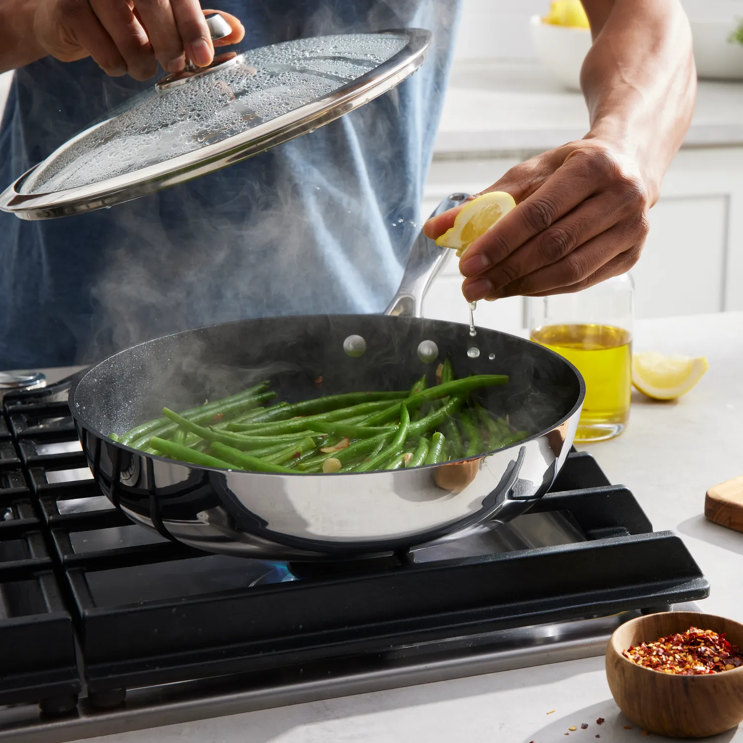Scanpan CSP+ Sauté Pan with Lid, 3 qt.