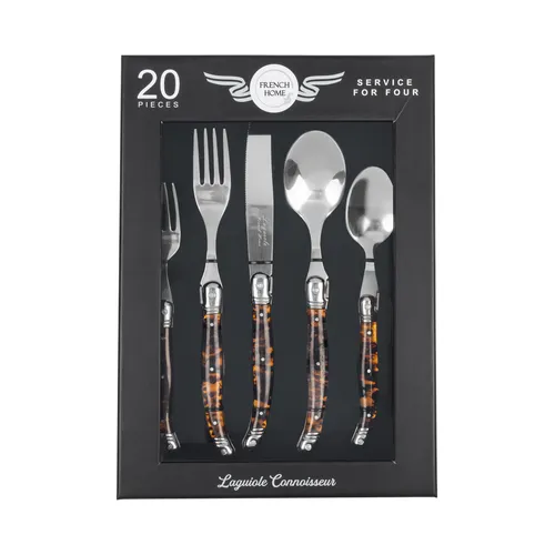 French Home Laguiole Stainless Steel Flatware, 20-Piece Set