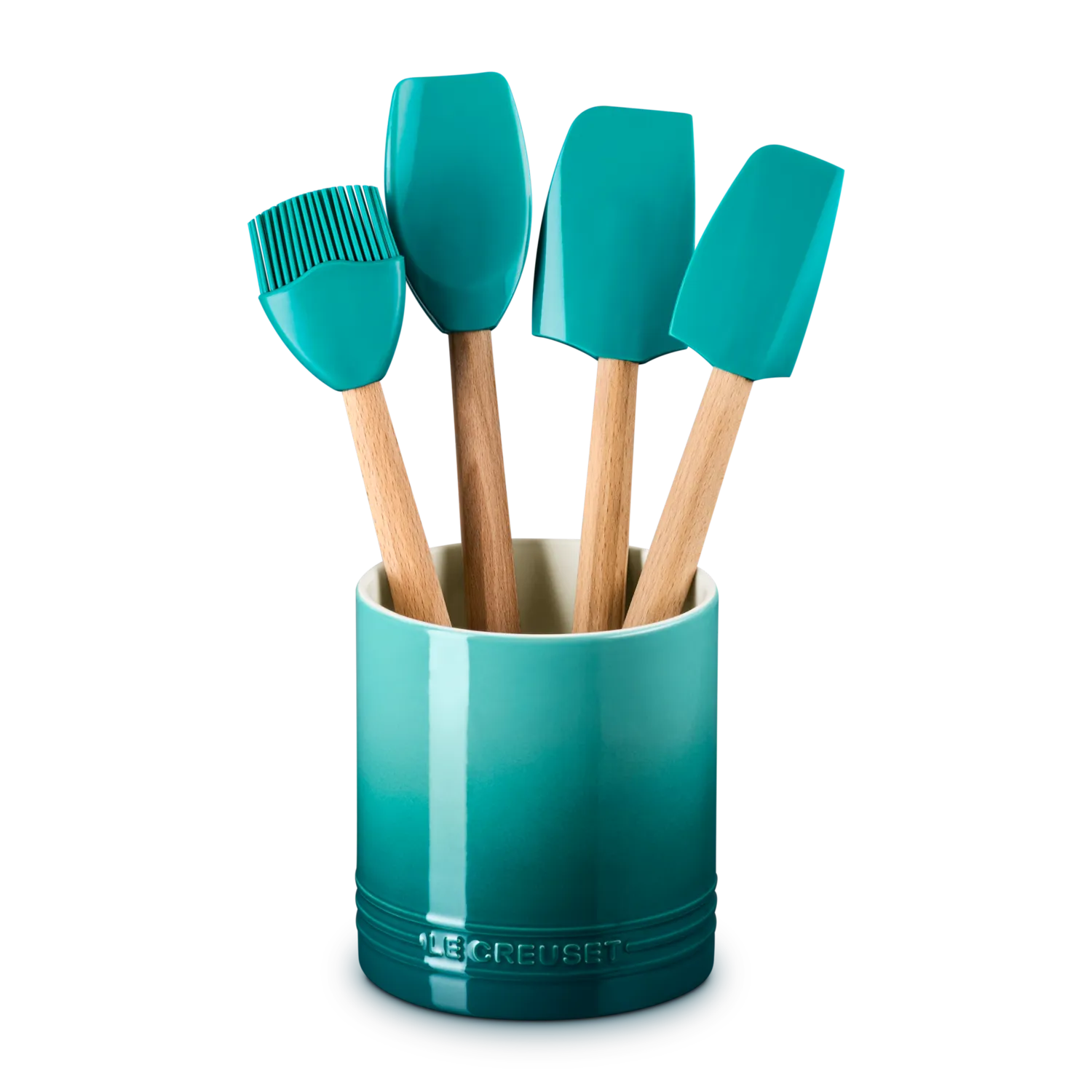 Le Creuset Peche 5-Piece Crock & Tool Set