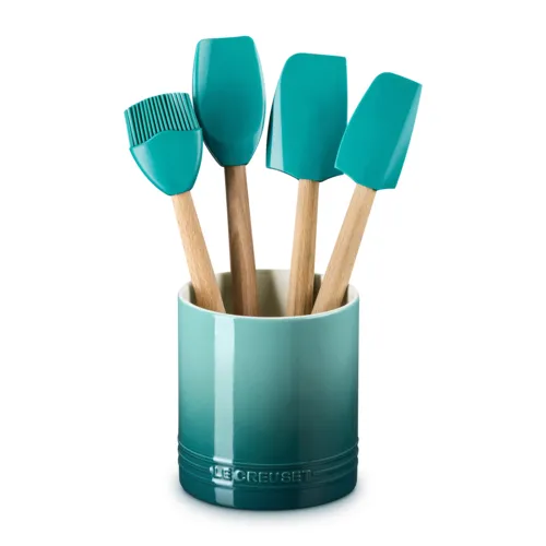 Le Creuset Peche 5-Piece Crock & Tool Set