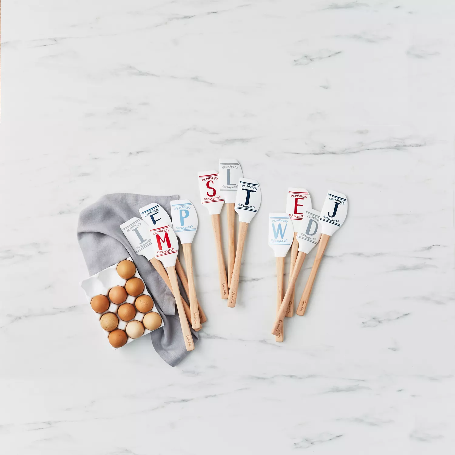 Sur La Table Monogram Spatula, White