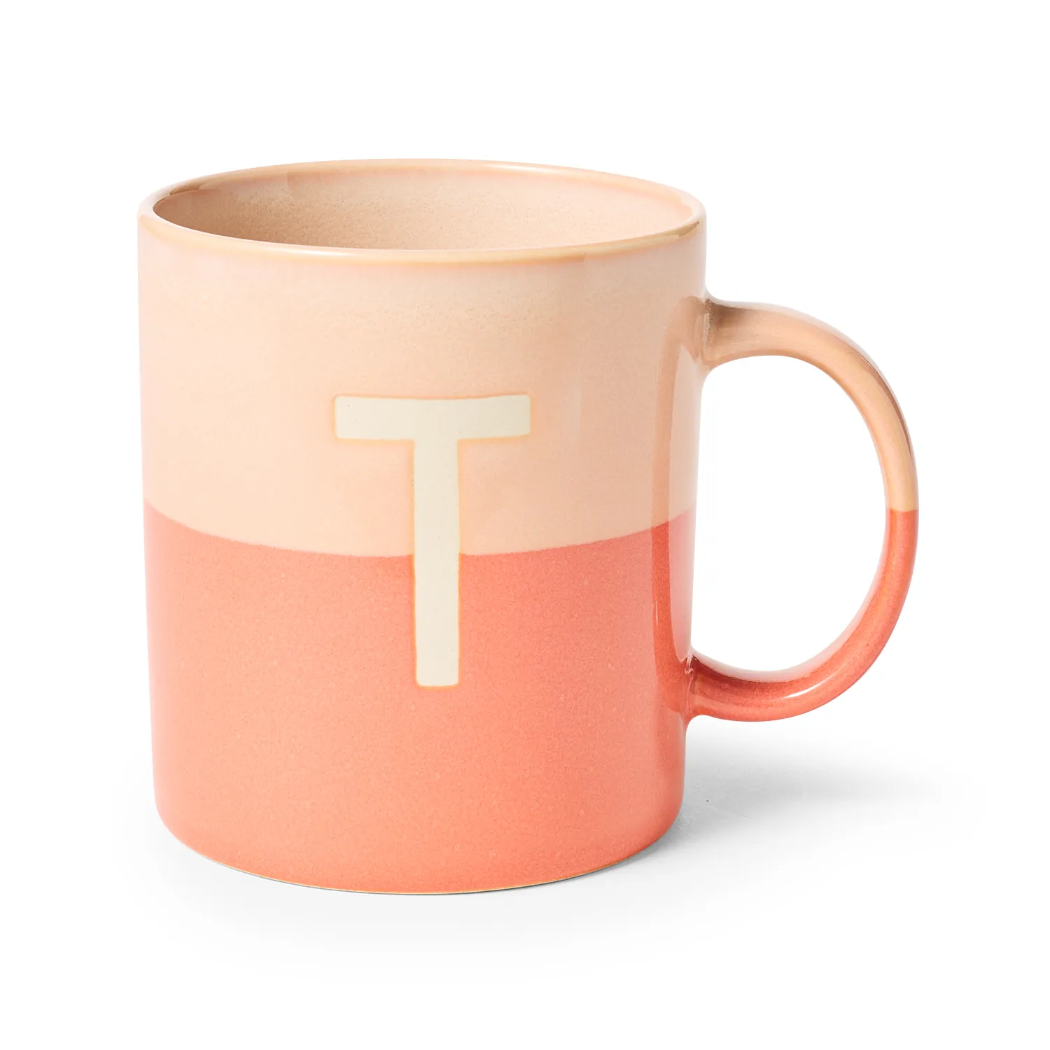 Sur La Table Color Block Monogram Mug, 16.2oz