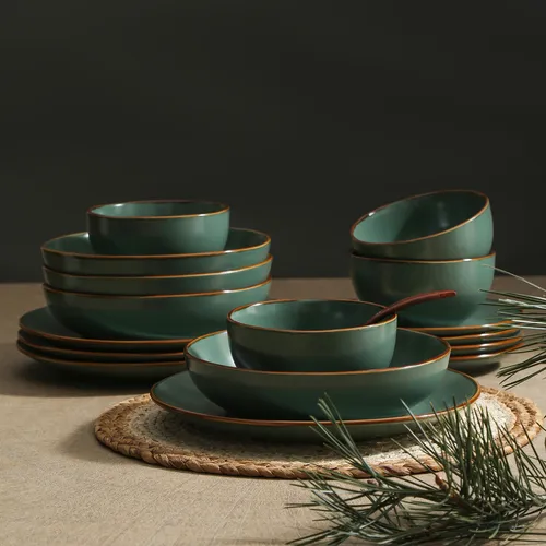 Stone Lain Brasa Stoneware 16-Piece Dinnerware Set