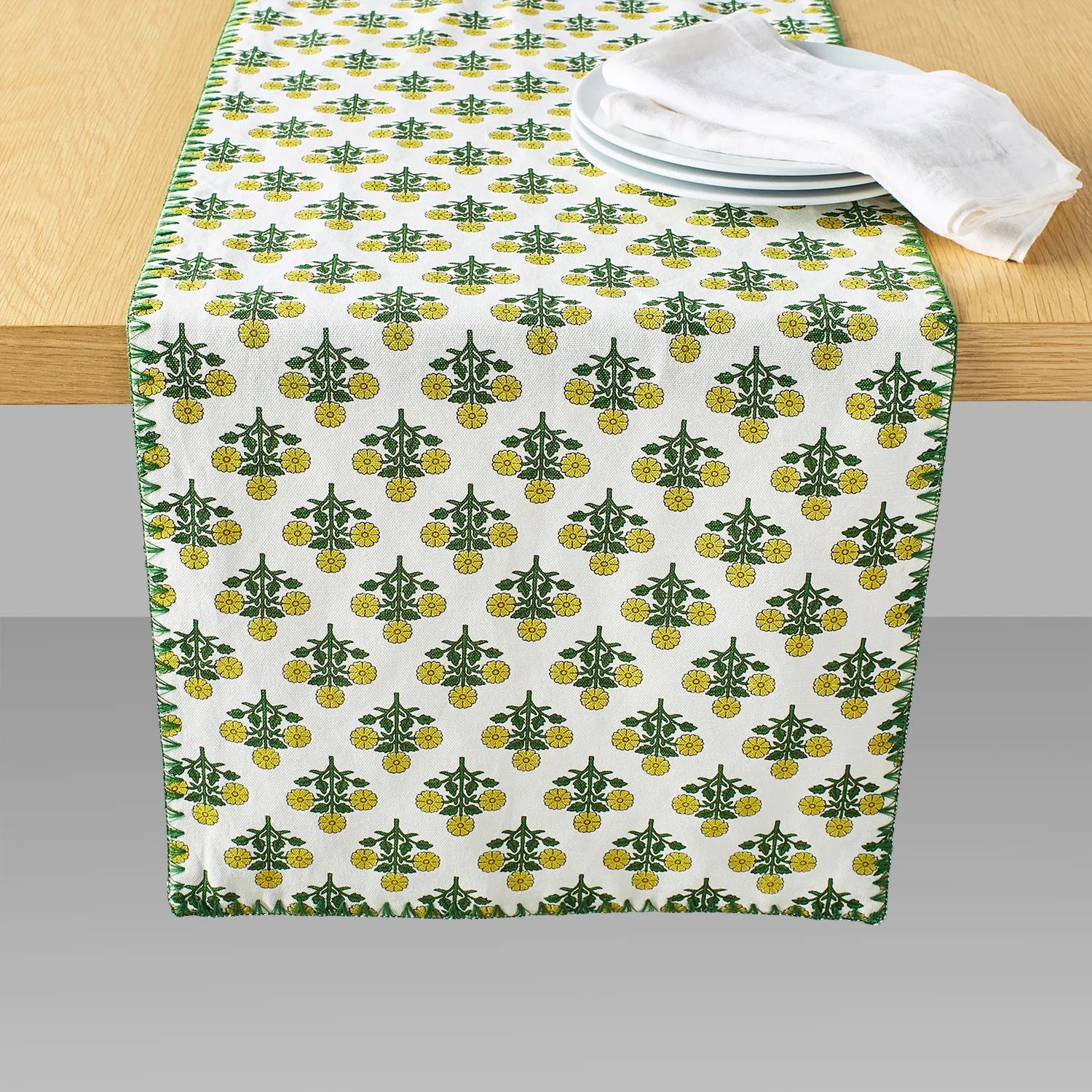 Sur La Table Citrus Bloom Floral Runner, 16" x 108"