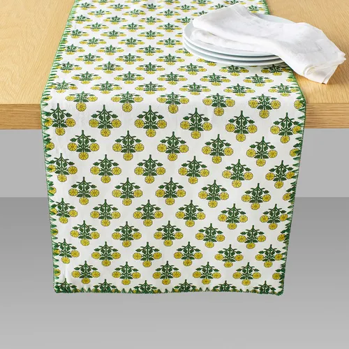 Sur La Table Citrus Bloom Floral Runner, 16" x 108"