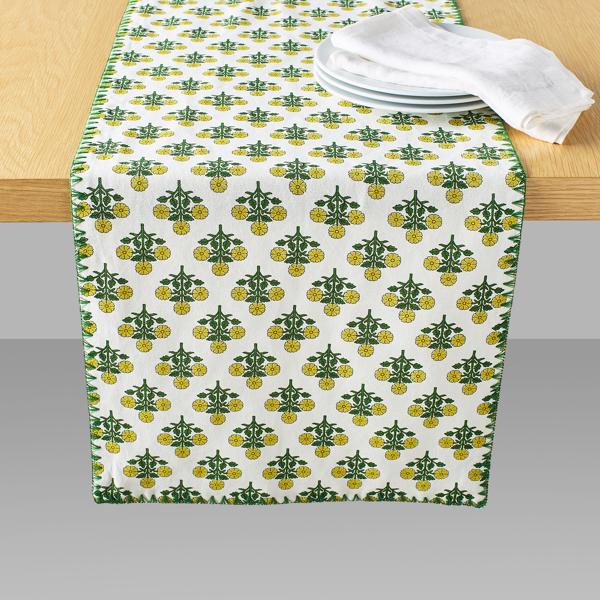 Sur La Table Citrus Bloom Floral Runner, 16" x 108"