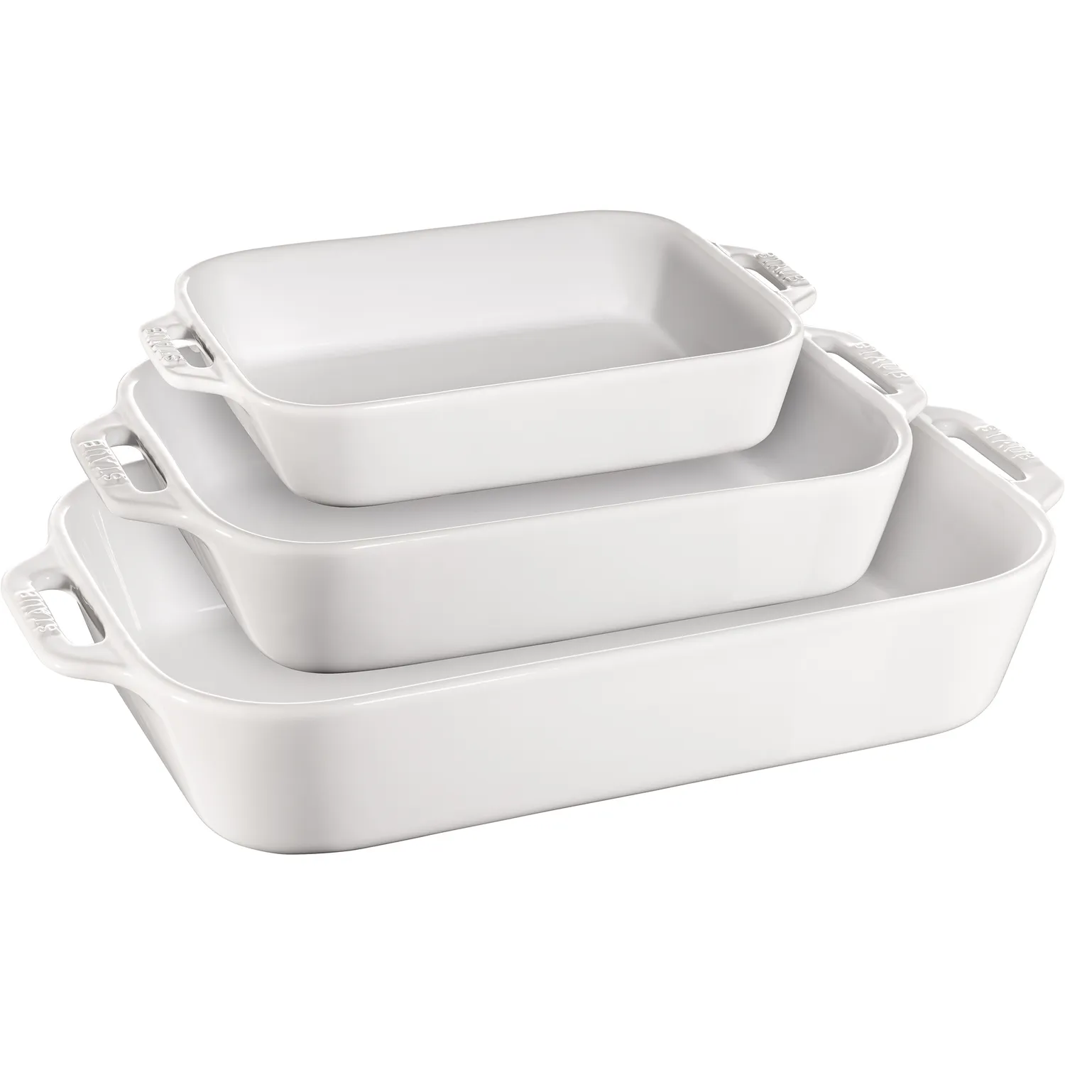 Staub Stoneware 3-Piece Rectangular Baker Set