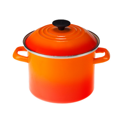 Le Creuset Flame Enameled Steel Stockpot, 6 qt. I love everything Le Creuset but I especially love their stock pots