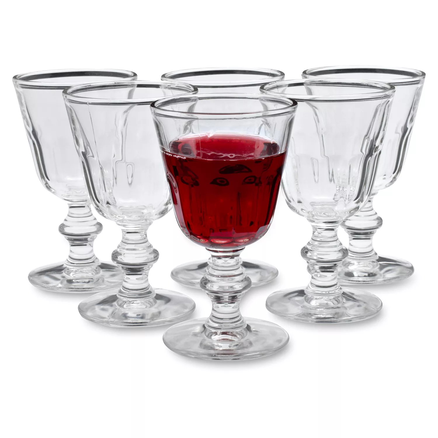 Beautiful La-Rochere Fleur de Lys 8.5 oz Wine Glasses - Set of 6