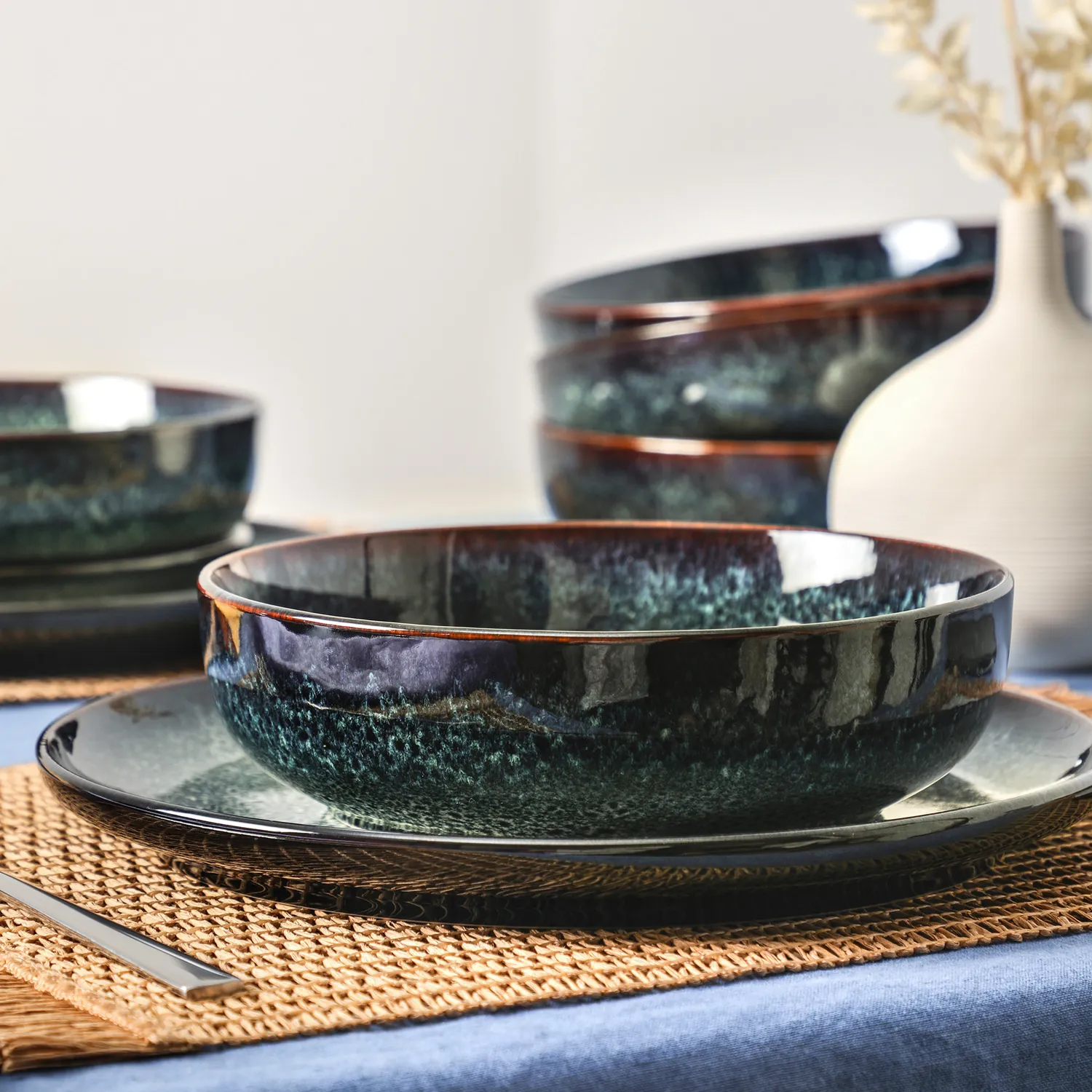 Stone Lain Remy Stoneware 12-Piece Dinnerware Set