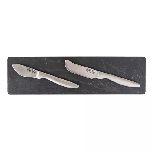 Viking Acacia and Slate Cheese Board, Set of 7