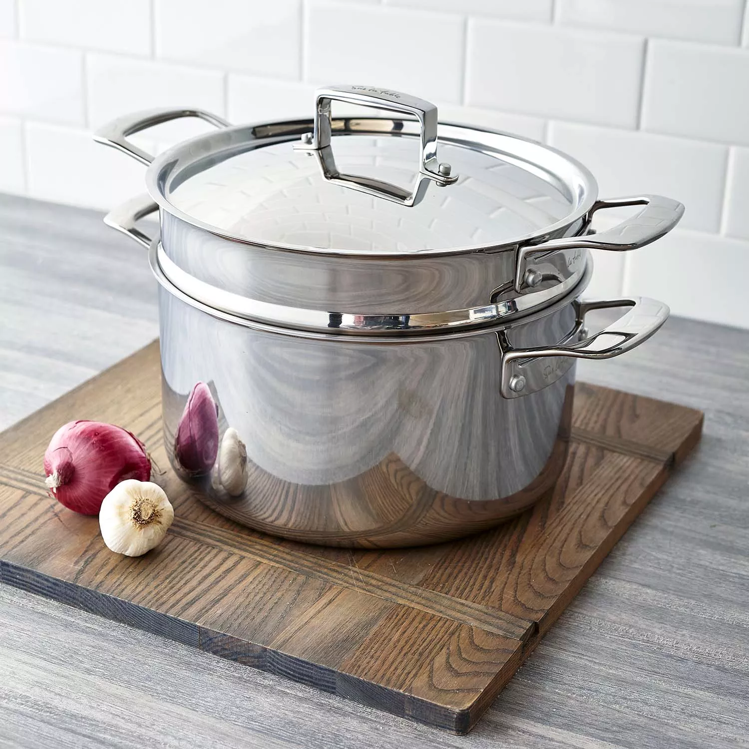Sur La Table Classic 5-Ply Stainless Steel Stockpot, 8 Qt.