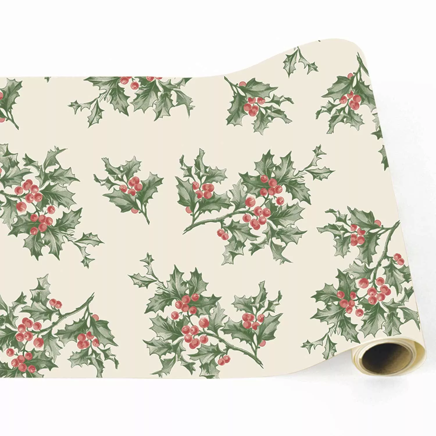 Red Holly Paper Table Runner