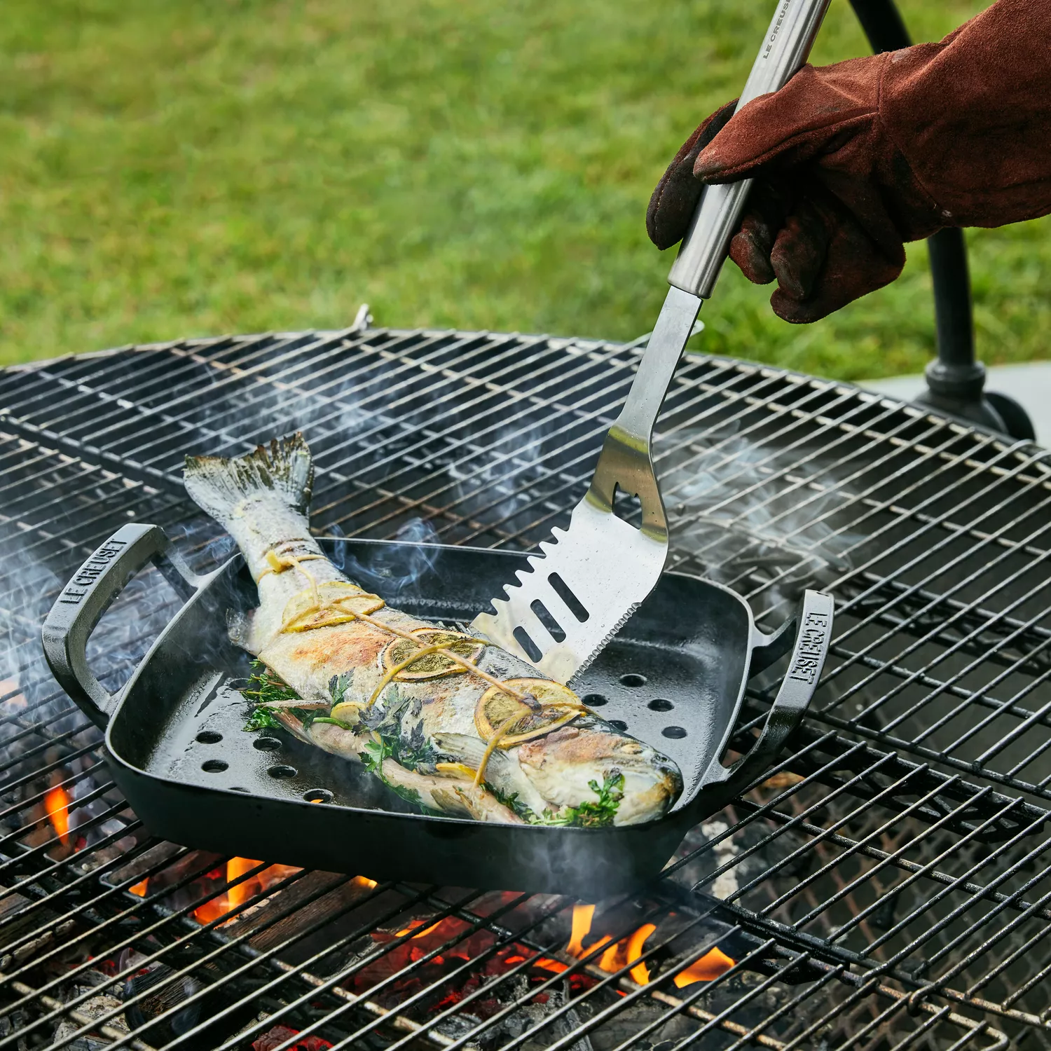 Le Creuset Alpine Square Grill Basket, 12”