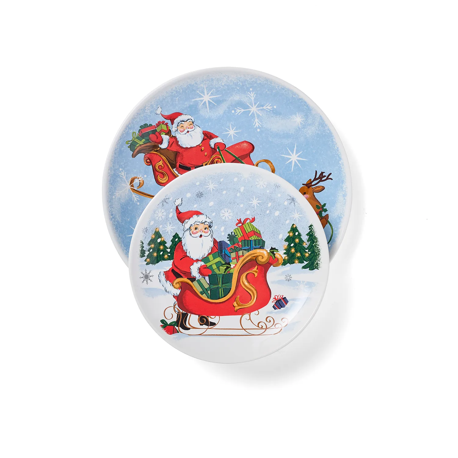 Sur La Table Jolly Santa Dinnerware Set, 12 Pieces