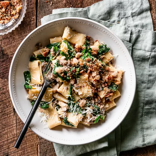 Winter Market Pasta with Sausage and Beans