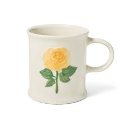 Sur La Table Embossed Floral Mug