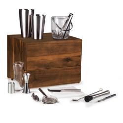 Picnic Time Acacia Gold Bar Tools, Set of 20